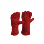 Weldkar Lashandschoen Rund-Splitleer roodbruin – 35cm