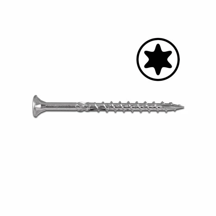 Wofix Spaanplaatschroef TX25 Verzinkt Deeldraad Grof – 5.0 x 70/42 mm – 3.200 stuks