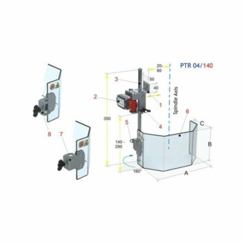 TechnoPIU PTR 04 Beschermkap t.b.v. Kolomboormachines - 140 mm
