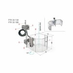 TechnoPIU PTR 30 Beschermkap met achterschild t.b.v. Kolomboormachines – 130/180 mm