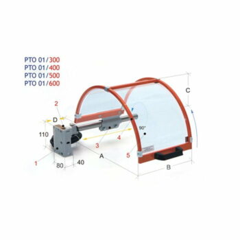 TechnoPiu PTO 01 Beschermkap t.b.v. Draaibank