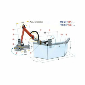 TechnoPiu PFR 02 Beschermkap t.b.v. Freesbank 620/730 mm