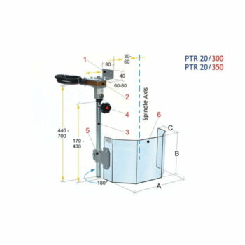TechnoPiu PTR 20 Beschermkap t.b.v. Kolomboormachines - 200/240 mm