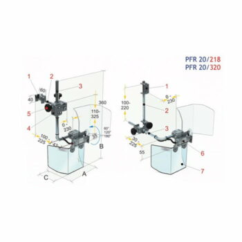 TechnoPiu PFR 20 Beschermkap t.b.v. Kolomboormachines - 250/300 mm