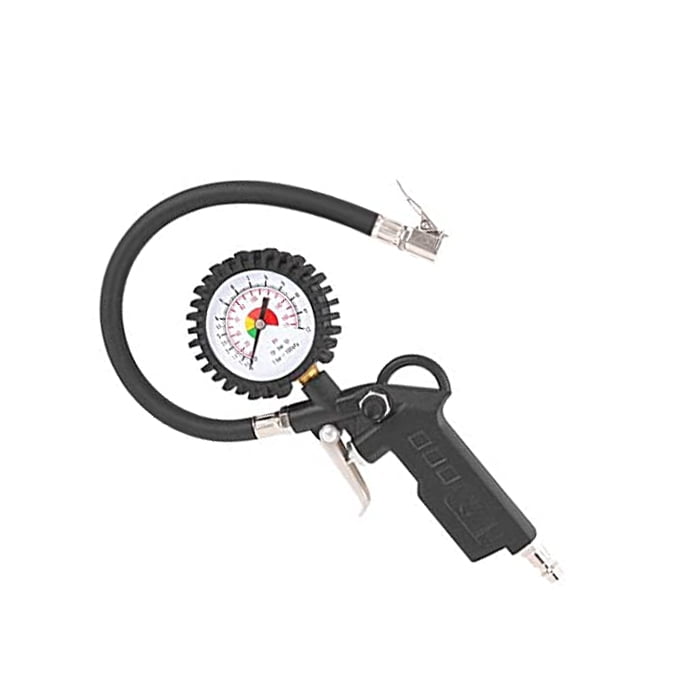 AEROPRO 80372 Blaaspistool met Luchtdrukmeter – 120 psi – Euro aansluiting