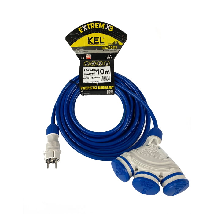 Plastrol 3×2.5mm² Verlengkabel PUR 230V 10M – T-Blok