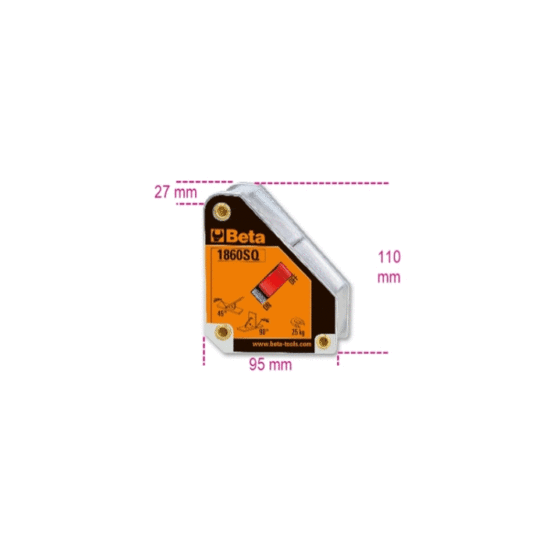 Beta 1860SQ Lasmagneet hoek model 45°/90°