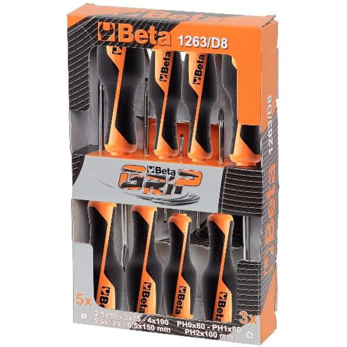 Beta 1263/D8 schroevendraaier set 8 delig